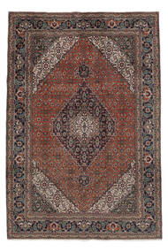 絨毯 タブリーズ 207X300 ブラック/茶色 (ウール, ペルシャ/イラン)
