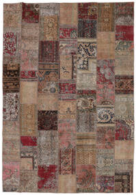 絨毯 Patchwork - Persien/Iran 249X358 茶色/ダークレッド (ウール, ペルシャ/イラン)