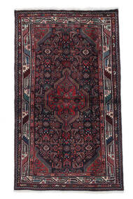 Dywan Orientalny Hamadan 109X181 Czarny/Ciemnoczerwony (Wełna, Persja/Iran)