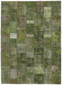 305X420 絨毯 Patchwork - Persien/Iran モダン ダークグリーン/ブラック 大きな (ウール, ペルシャ/イラン) Carpetvista