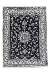 148X201 Alfombra Nain Oriental Negro/Gris Oscuro (Lana, Persia/Irán) Carpetvista