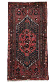 Tapete Oriental Hamadã 104X203 Preto/Vermelho Escuro (Lã, Pérsia/Irão)