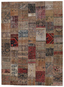  Patchwork Rug 300X411 Vintage Persian Wool Brown/Black Large Carpetvista