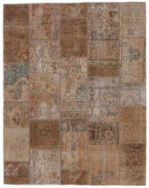 Patchwork - Persien/Iran Rug 200X254 Brown Wool, Persia/Iran Carpetvista
