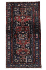 105X195 Hamadan Rug Oriental Black/Dark Red (Wool, Persia/Iran) Carpetvista