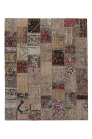  Patchwork - Persien/Iran 250X304 Vintage Perzsa Gyapjúszőnyeg Barna/Fekete Nagy Carpetvista