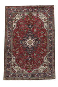  Oriental Tabriz Rug 202X295 Black/Dark Red Wool, Persia/Iran Carpetvista