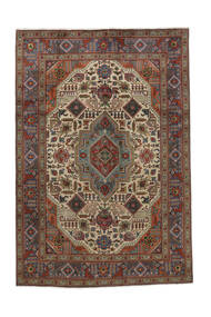  Orientalischer Täbriz Teppich 231X337 Schwarz/Braun Wolle, Persien/Iran Carpetvista