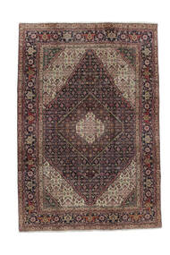  Orientalisk Tabriz Matta 198X289 Svart/Brun Ull, Persien/Iran Carpetvista