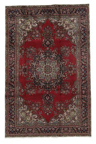 絨毯 タブリーズ 195X300 ブラック/茶色 (ウール, ペルシャ/イラン)