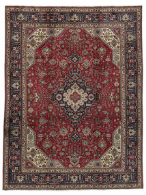 Täbriz Teppich 260X340 Schwarz/Braun Großer Wolle, Persien/Iran Carpetvista