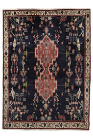  Orientalischer Afshar Teppich 180X250 Schwarz/Dunkelrot Wolle, Persien/Iran Carpetvista