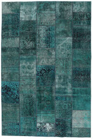  Persischer Patchwork Teppich 200X305 Dunkeltürkis/Schwarz (Wolle, Persien/Iran)