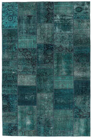  Persischer Patchwork - Persien/Iran Teppich 200X306 Schwarz/Dunkeltürkis (Wolle, Persien/Iran)