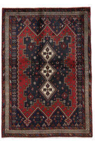 163X232 Dywan Afszar Orientalny Czarny/Ciemnoczerwony (Wełna, Persja/Iran) Carpetvista