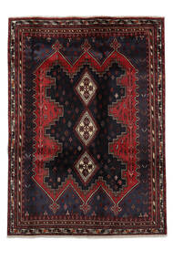 Afshar Teppe 178X247 Svart/Mørk Rød Ull, Persia/Iran Carpetvista