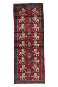 Afshar Rug Rug 98X264 Runner
 Dark Red/Black Wool, Persia/Iran Carpetvista
