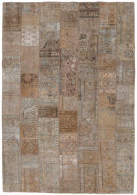  Persischer Patchwork Teppich 244X350 Braun Carpetvista