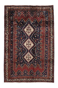 Afshar Teppich 165X249 Schwarz/Dunkelrot Wolle, Persien/Iran Carpetvista