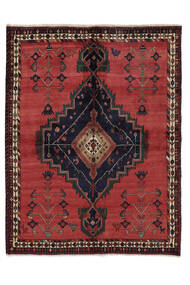 160X208 絨毯 オリエンタル アフシャル ダークレッド/ブラック (ウール, ペルシャ/イラン) Carpetvista