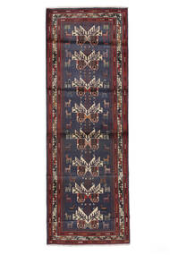  Afshar Rug 86X254 Persian Wool Black/Dark Red Small Carpetvista