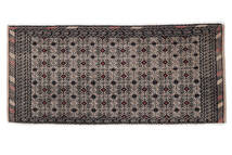  Oriental Baluch Rug 57X126 Black/Brown Wool, Afghanistan Carpetvista