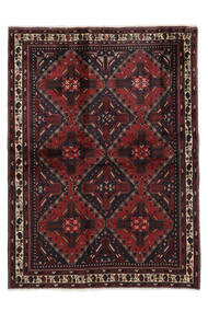 164X224 Afshar Tæppe Orientalsk Sort/Mørkerød (Uld, Persien/Iran) Carpetvista