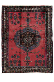 絨毯 ペルシャ アフシャル 162X211 ブラック/ダークレッド (ウール, ペルシャ/イラン)
