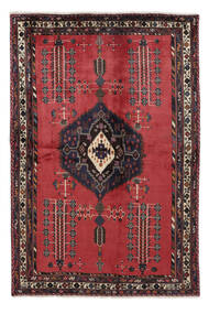 Tapete Afshar 164X240 Vermelho Escuro/Preto (Lã, Pérsia/Irão)