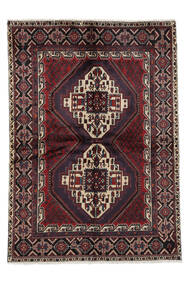  Afshar Rug 158X218 Persian Wool Black/Dark Red Small Carpetvista