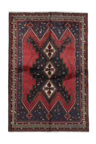絨毯 ペルシャ アフシャル 152X227 ブラック/ダークレッド (ウール, ペルシャ/イラン)