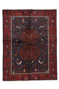 153X200 Afshar Teppe Orientalsk Svart/Mørk Rød (Ull, Persia/Iran) Carpetvista