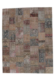 絨毯 Patchwork - Persien/Iran 306X395 茶色/ブラック 大きな (ウール, ペルシャ/イラン)