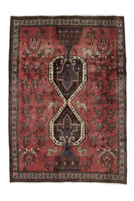  Persischer Afshar Teppich 184X262 Schwarz/Dunkelrot Carpetvista