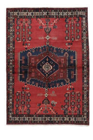 絨毯 ペルシャ アフシャル 155X206 ブラック/ダークレッド (ウール, ペルシャ/イラン)