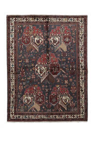 153X200 Afshar Teppich Orientalischer Schwarz/Dunkelrot (Wolle, Persien/Iran) Carpetvista