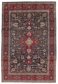  Persialainen Tabriz Matot 238X346 Musta/Tummanpunainen Carpetvista