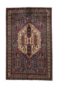 絨毯 オリエンタル アフシャル 158X243 ブラック/ダークレッド (ウール, ペルシャ/イラン)