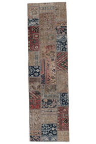  Persischer Patchwork - Persien/Iran Teppich 73X257 Läufer Braun/Schwarz (Wolle, Persien/Iran)