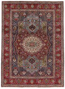 248X346 Tapete Oriental Tabriz Vermelho Escuro/Preto (Lã, Pérsia/Irão) Carpetvista