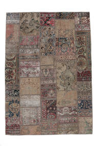 Patchwork - Persien/Iran 162X235 Vintage Perzsa Gyapjúszőnyeg Barna/Fekete Carpetvista