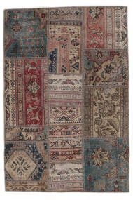 Patchwork - Persien/Iran Rug 105X156 Brown/Black Wool, Persia/Iran Carpetvista