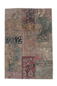 106X156 Patchwork - Persien/Iran Teppich Moderner Braun/Schwarz (Wolle, Persien/Iran) Carpetvista