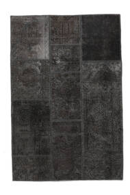Patchwork Teppich 102X152 Schwarz Wolle, Persien/Iran Carpetvista