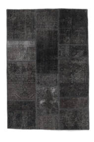 Patchwork Teppich 103X150 Schwarz Wolle, Persien/Iran Carpetvista