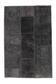 Patchwork Teppich 103X155 Schwarz Wolle, Persien/Iran Carpetvista