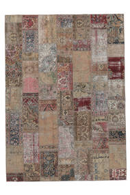 254X351 Tapete Patchwork - Persien/Iran Moderno Castanho/Preto Grande (Lã, Pérsia/Irão) Carpetvista
