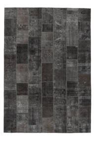  Persian Patchwork Rug 250X354 Black/Dark Grey Carpetvista