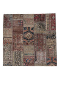 Patchwork - Persien/Iran 200X204 Vintage Persischer Wollteppich Braun/Schwarz Carpetvista
