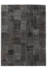  Patchwork Rug 298X412 Vintage Persian Wool Black/Dark Grey Large Carpetvista
